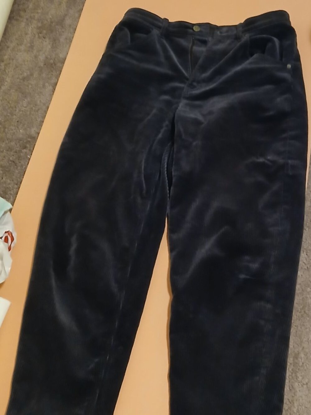 Banana Republic Women’s Charcoal Gray Corduroy Barrel Leg Pants